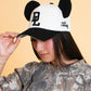 PARKS BASEBALL CAPS - Cream/Black (With/Without Ears)
