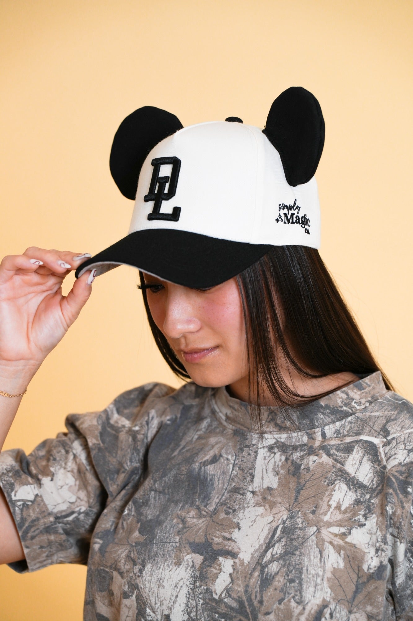 PARKS BASEBALL CAPS - Cream/Black (With/Without Ears)