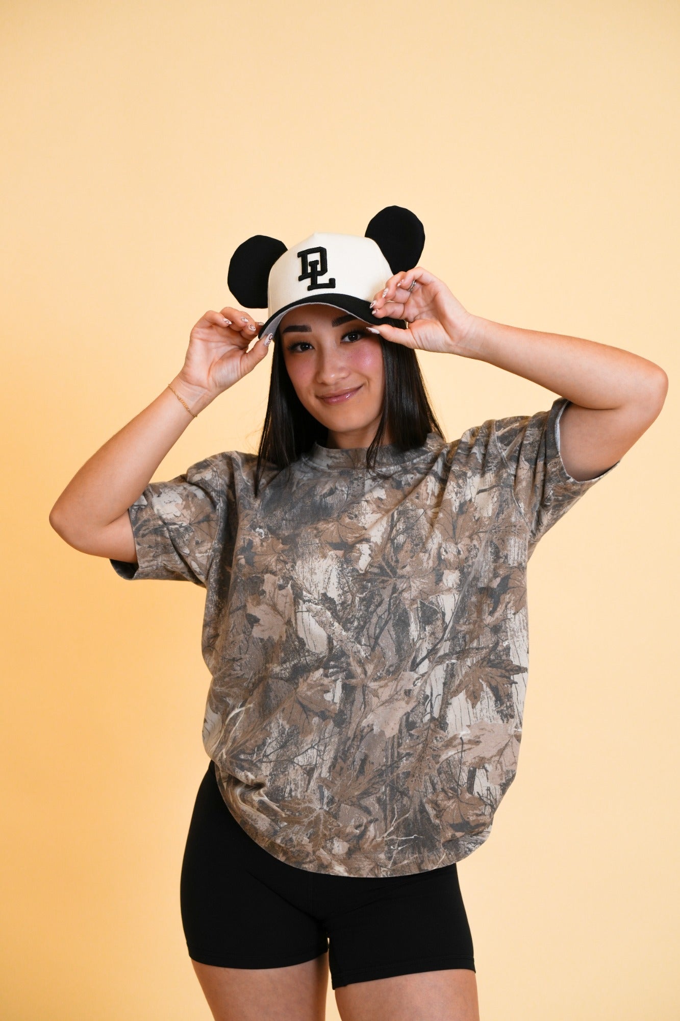 PARKS BASEBALL CAPS - Cream/Black (With/Without Ears)
