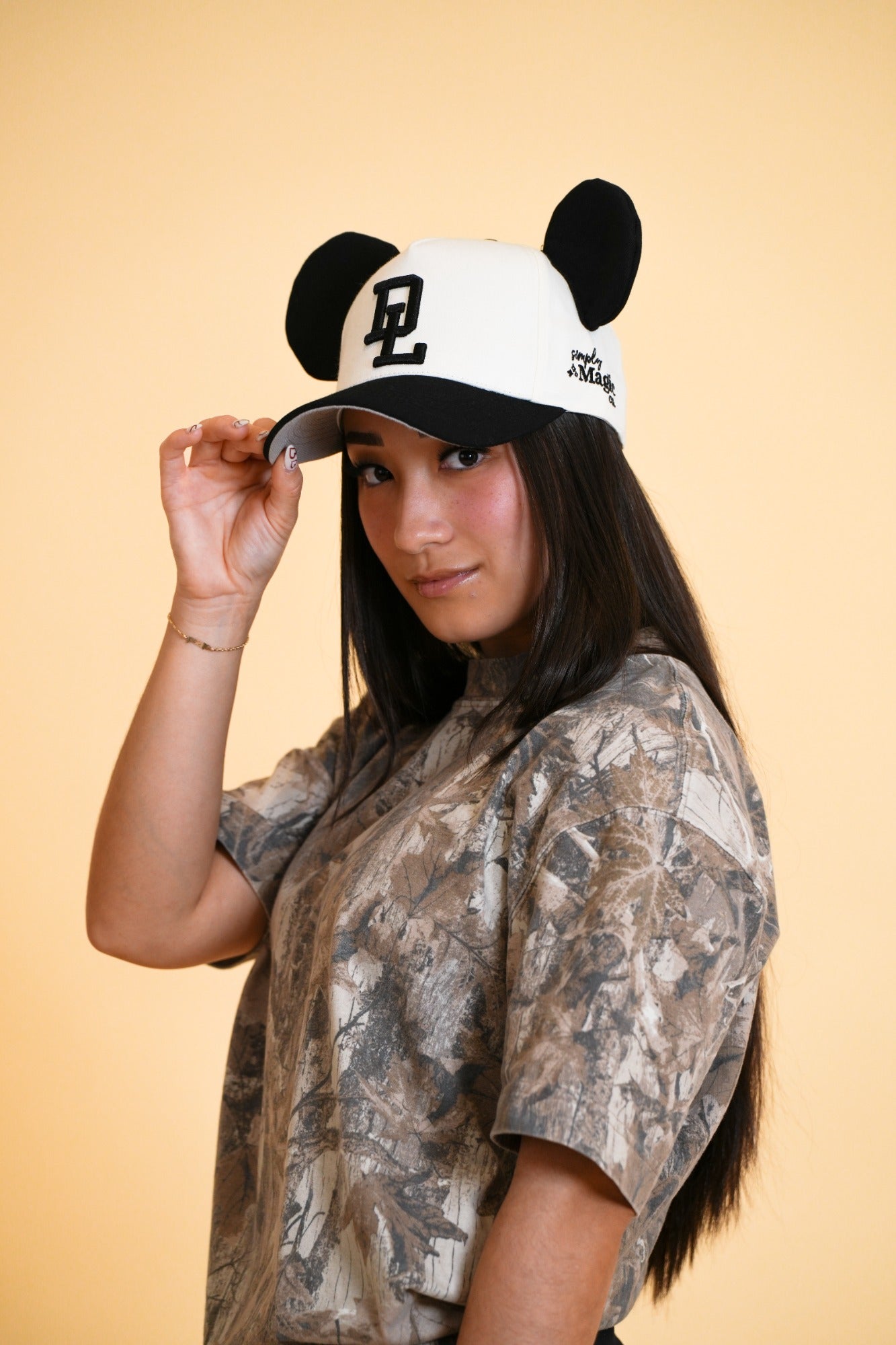 PARKS BASEBALL CAPS - Cream/Black (With/Without Ears)