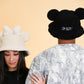 MOUSE EAR BUCKET HAT - Black Sherpa