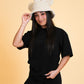 MOUSE EAR BUCKET HAT - Cream Bow Sherpa