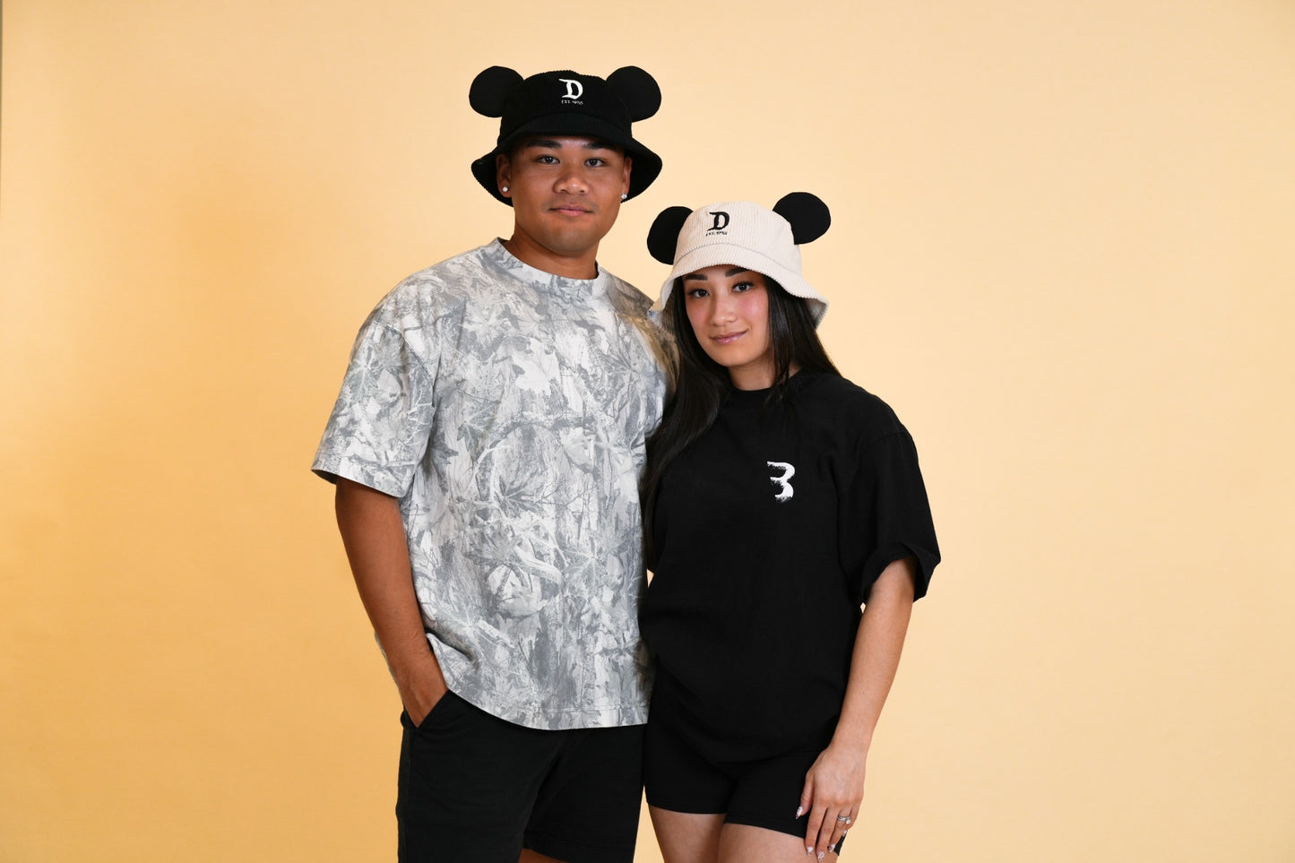 MOUSE EAR BUCKET HAT - Black D