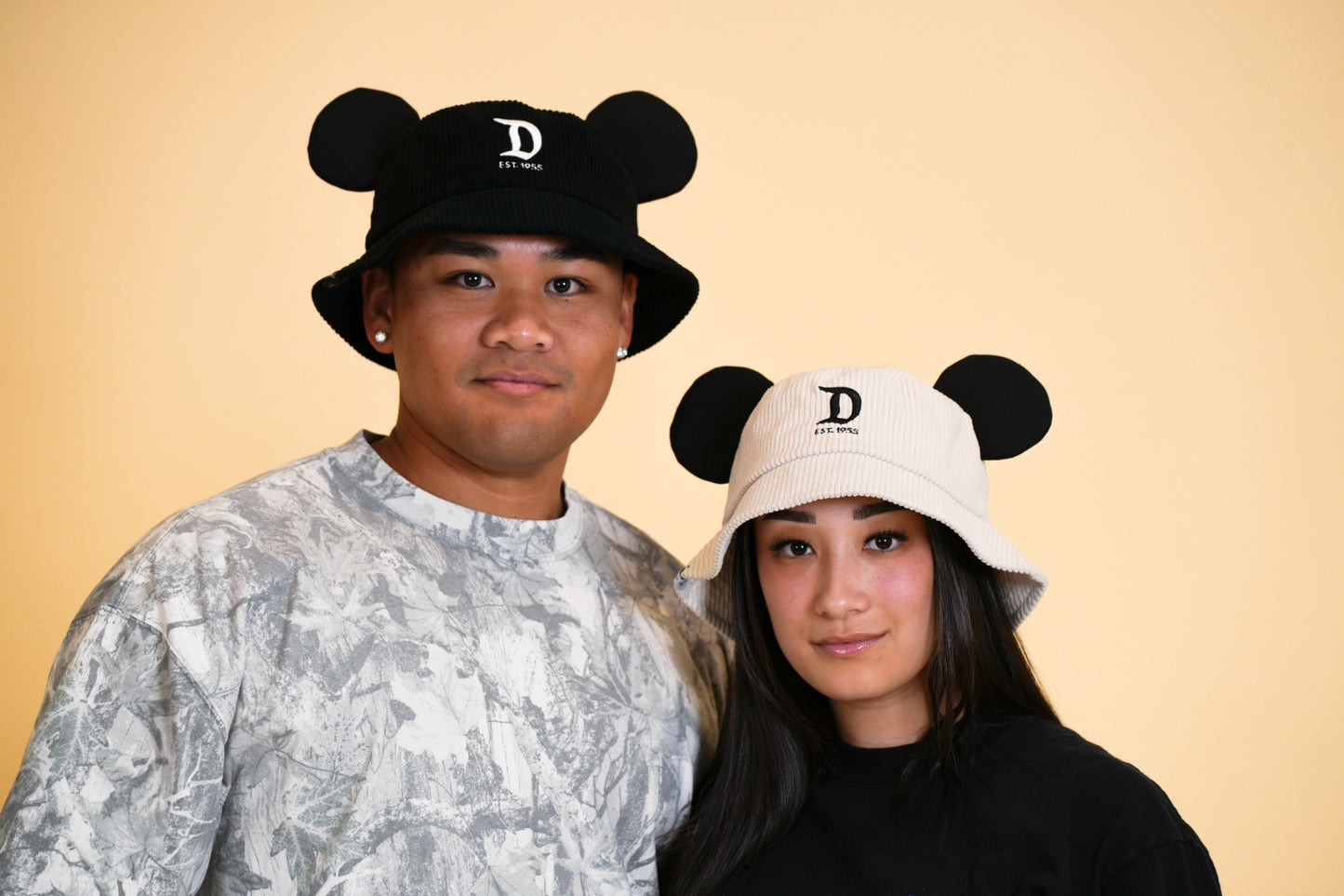MOUSE EAR BUCKET HAT - Black D