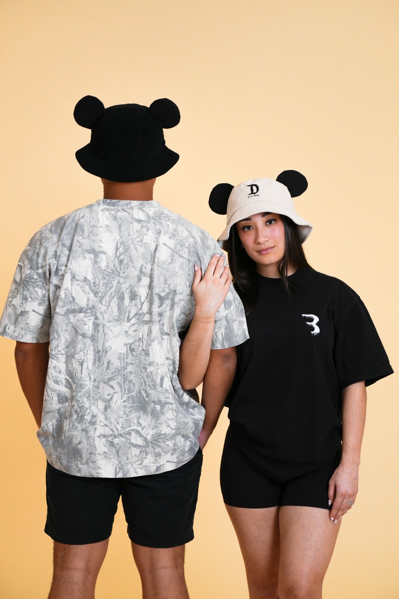 MOUSE EAR BUCKET HAT - Cream D