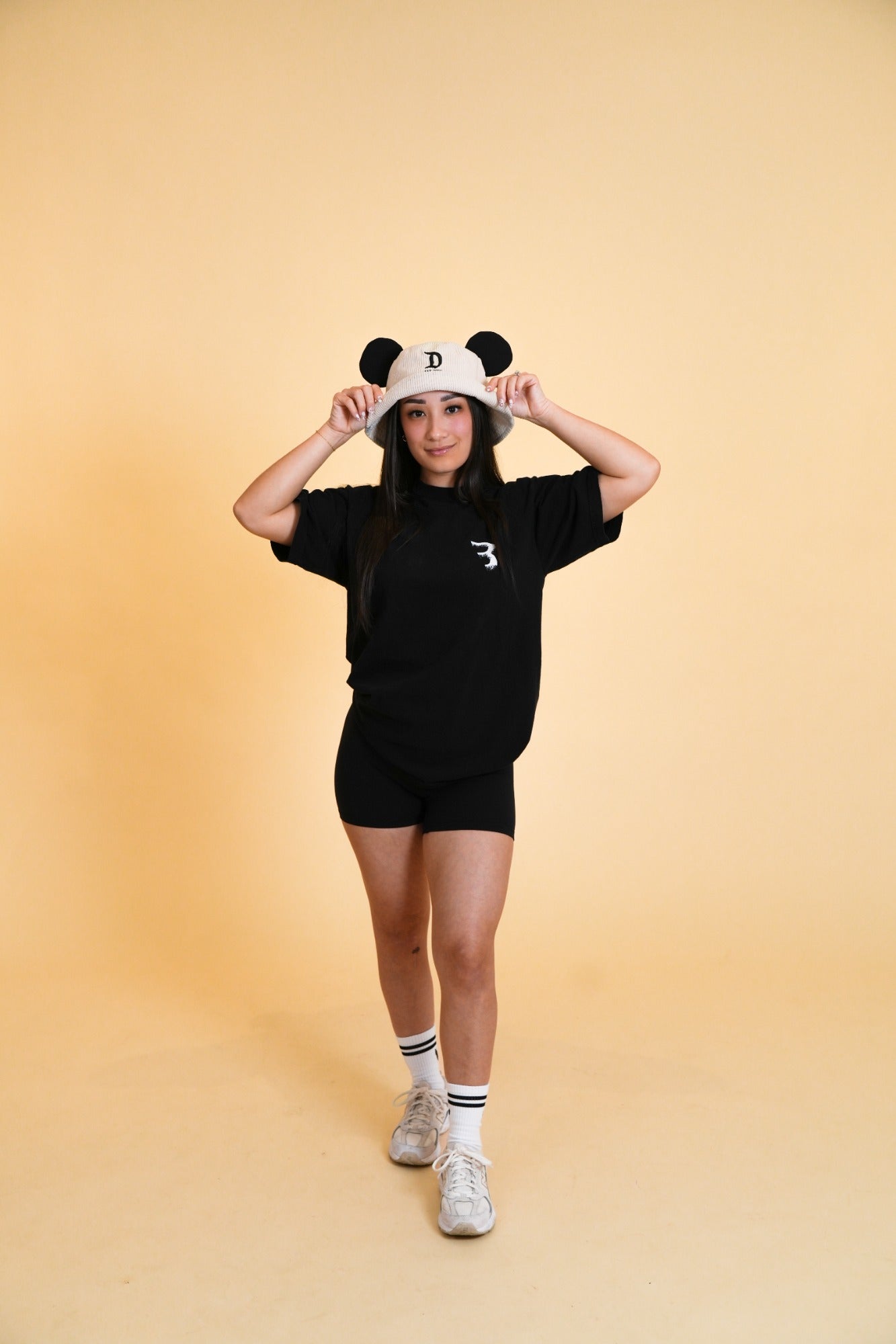 MOUSE EAR BUCKET HAT - Cream D