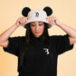 MOUSE EAR BUCKET HAT - Cream D