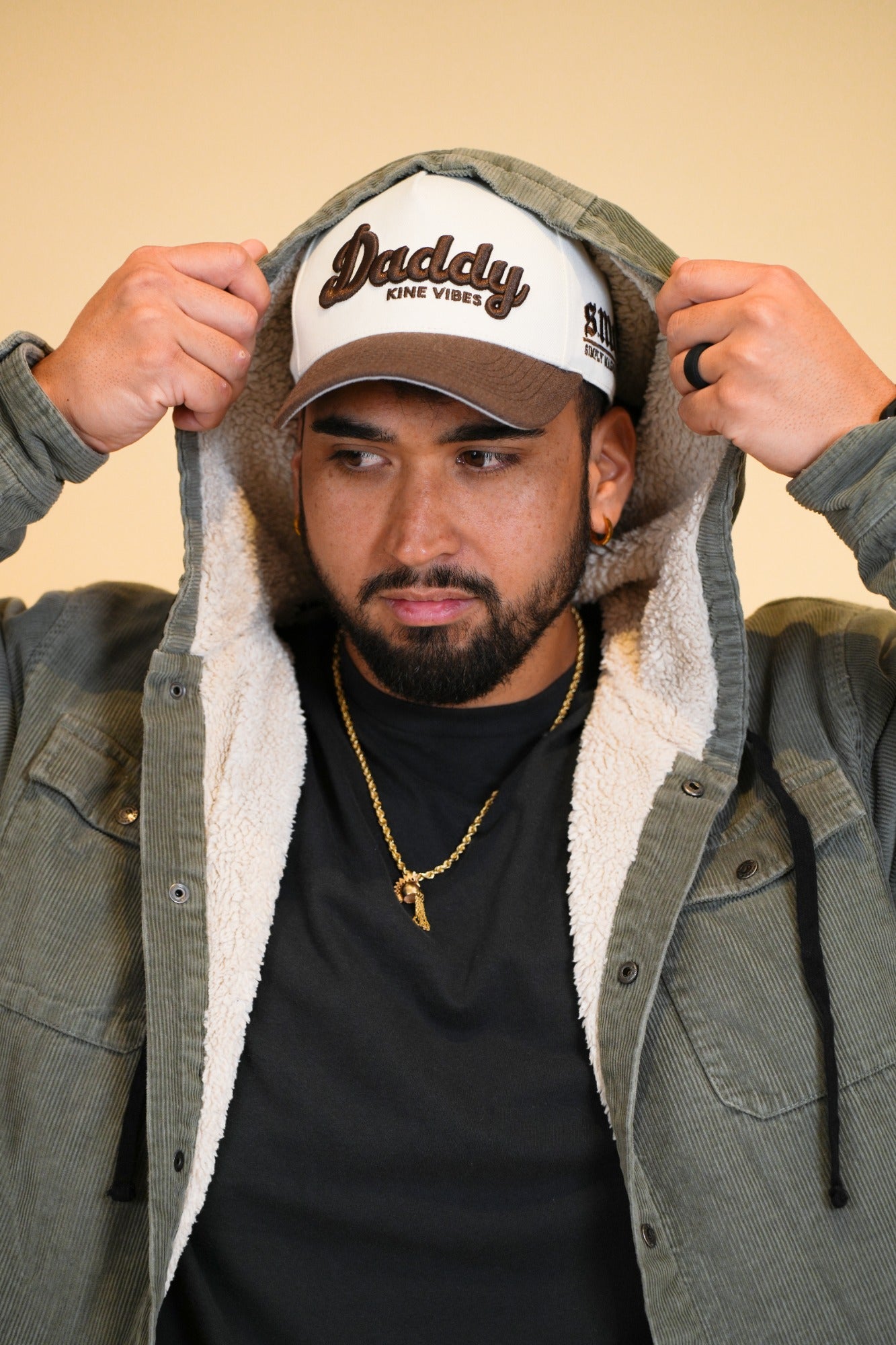 DADDY KINE VIBES - Cream/Brown