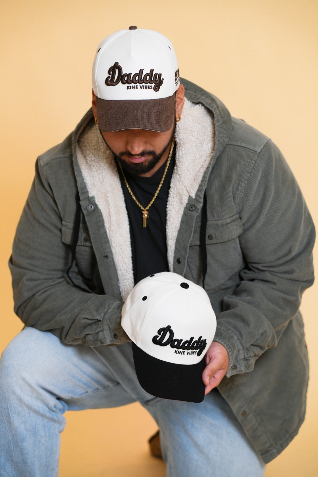 DADDY KINE VIBES - Cream/Brown