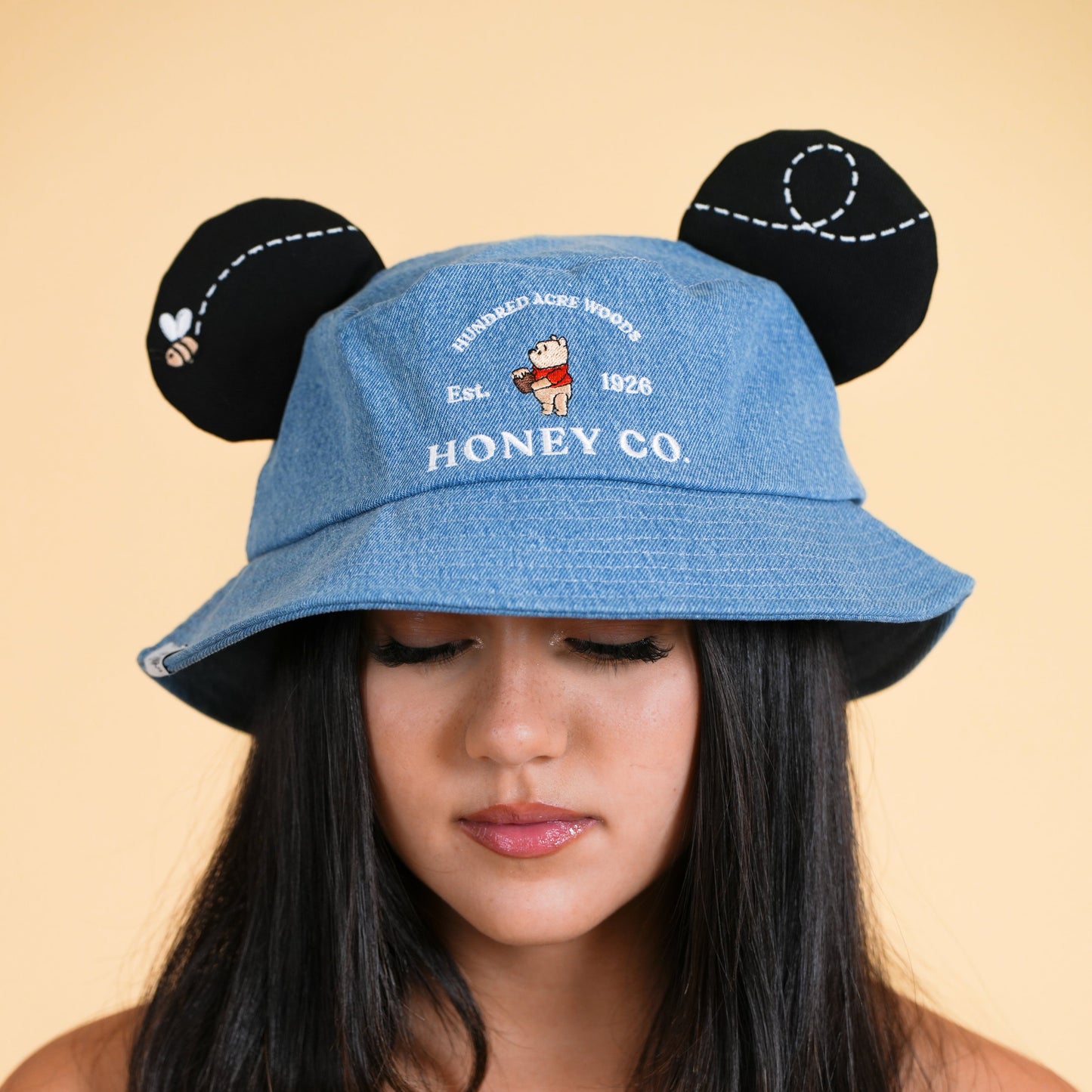 MOUSE EAR BUCKET HAT - Honey Bear