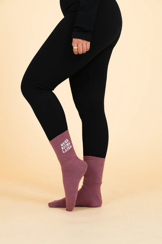 OVERSTIMULATED SOCKS - Mauve