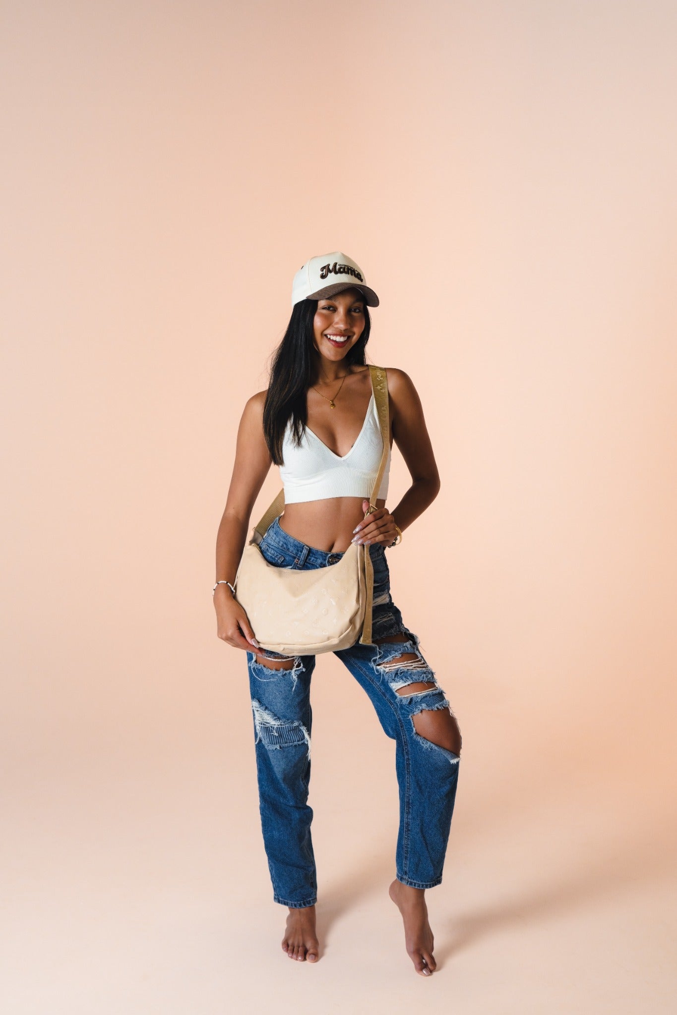 CROSSBODY BAGS - Leather Embossed Park Days