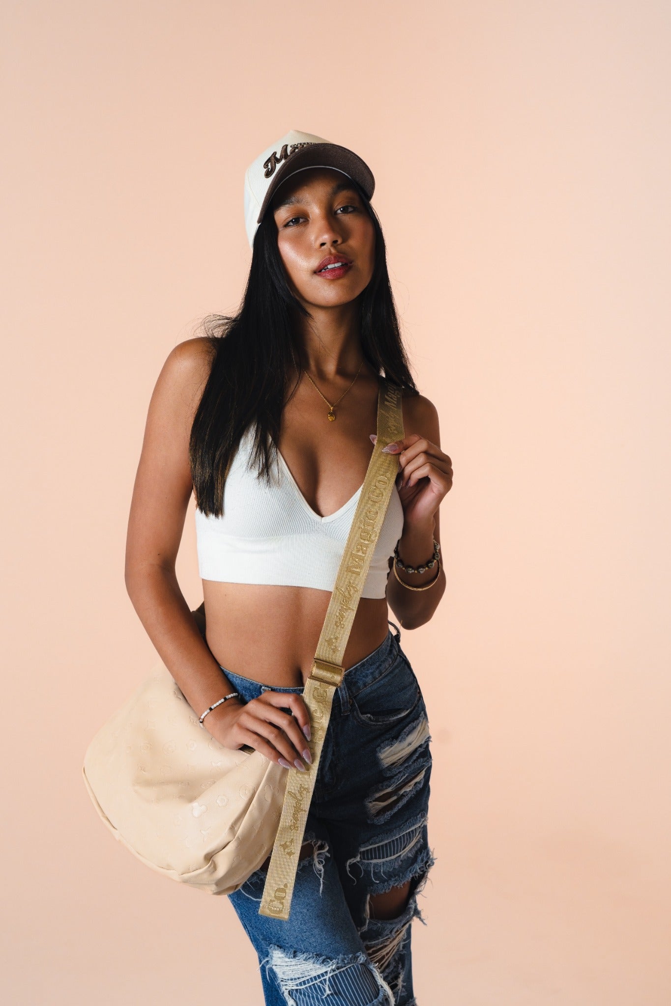 CROSSBODY BAGS - Leather Embossed Park Days