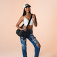 CROSSBODY BAGS - Leather Embossed Park Days