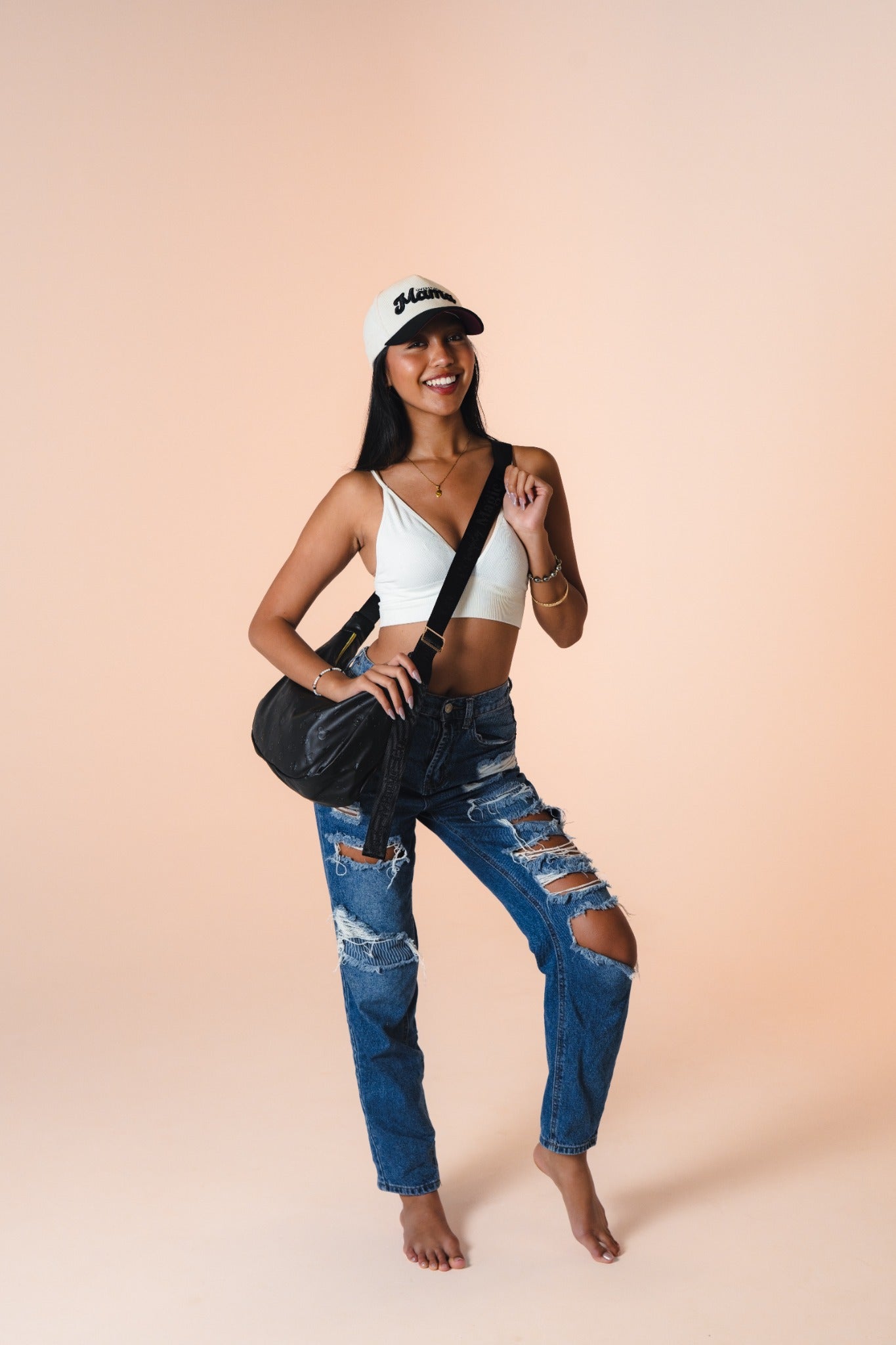 CROSSBODY BAGS - Leather Embossed Park Days