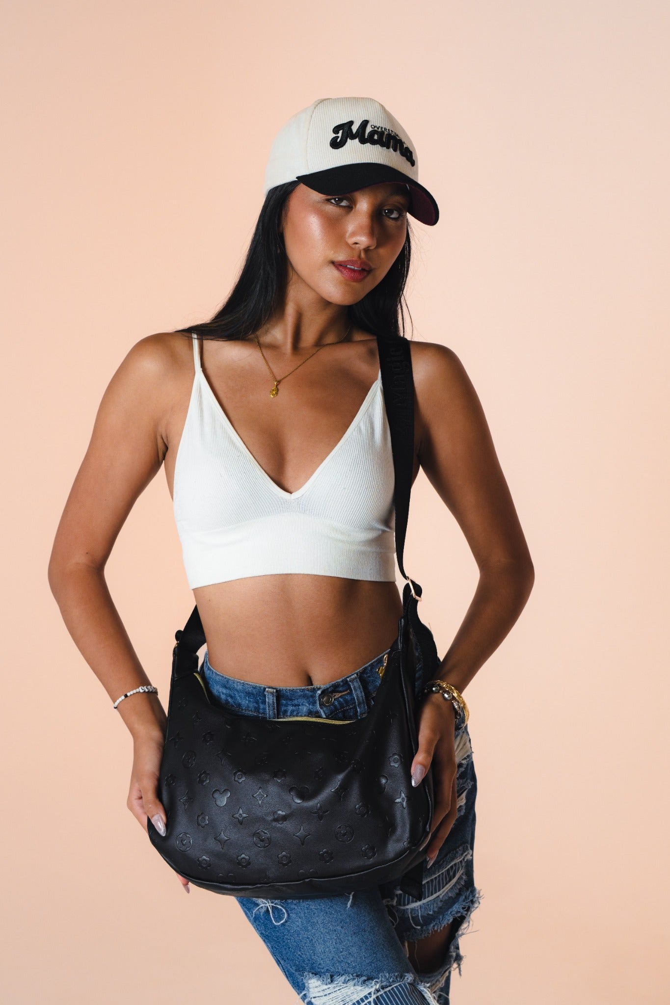 CROSSBODY BAGS - Leather Embossed Park Days